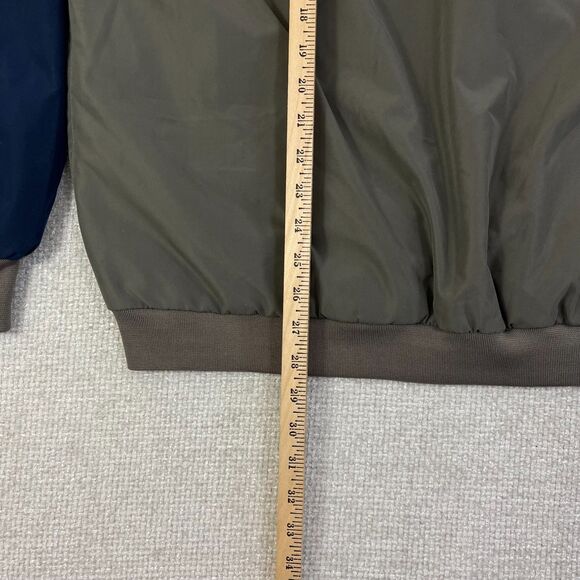 Nike Golf Jacket Men's XL Pullover V-Neck Windbreaker Green Lined Zip Pockets - Picture 7 of 8